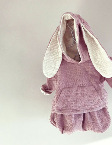 Bunny Hoodie and Bloomer Set Pink