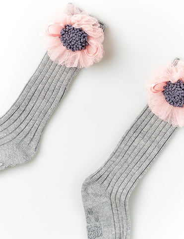 Sunflower Knee Socks Grey