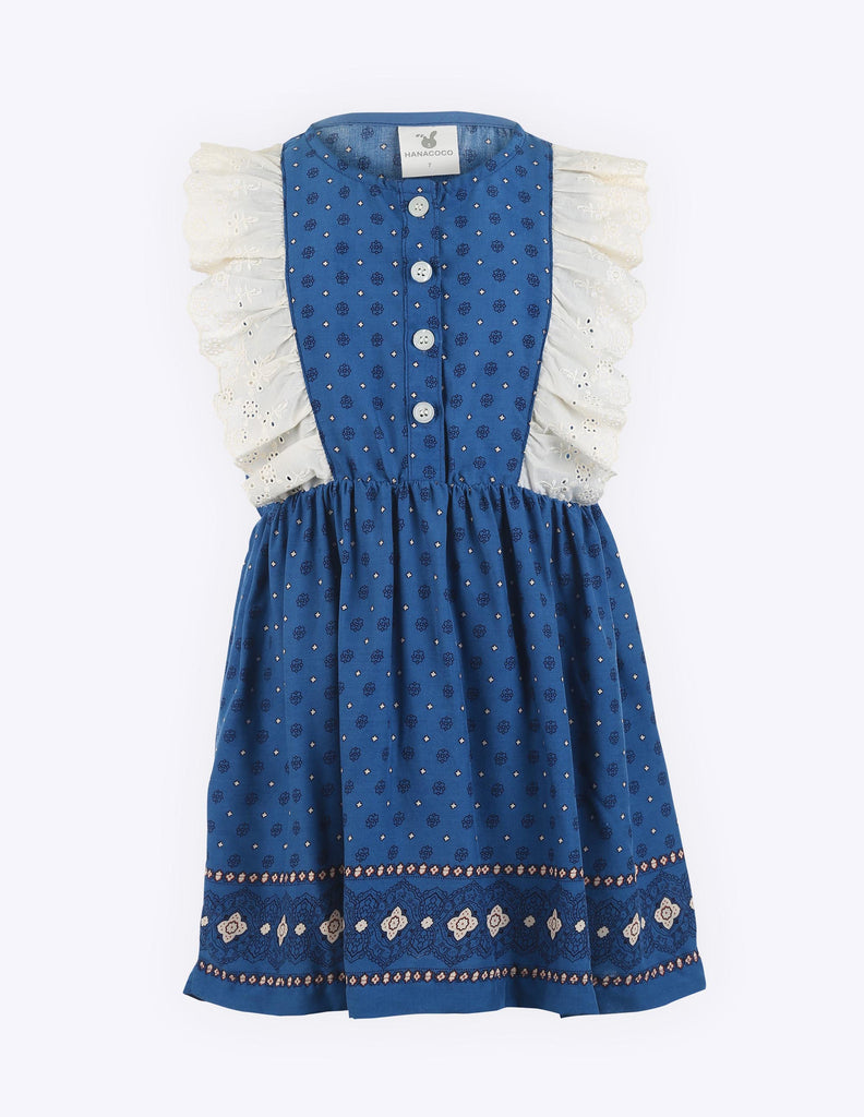 Printed Lace Edged Dress