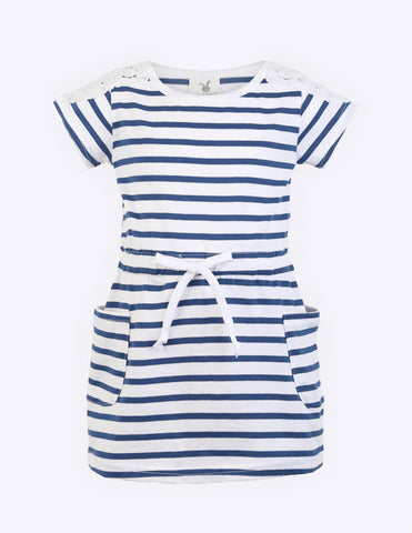 Striped Lace Tunic Dress