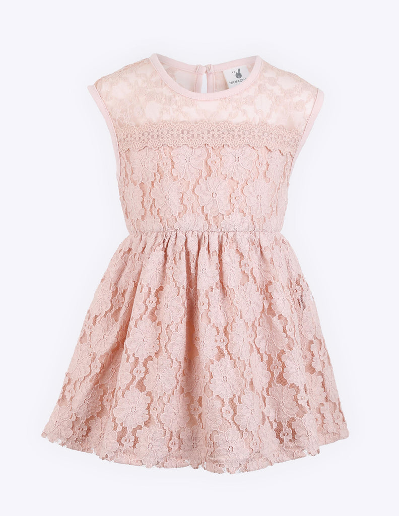 Sleeveless Floral Lace Dress