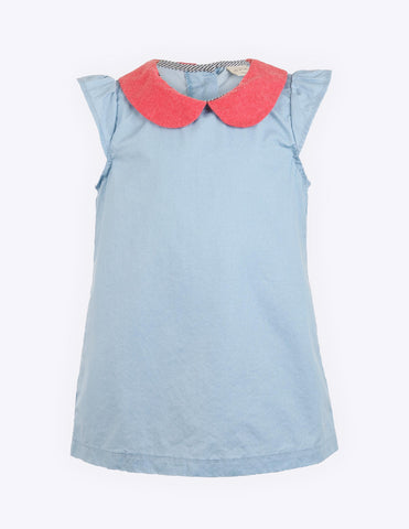 Cap Sleeve Shift Dress Blue