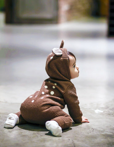 Bambi Winter Hooded Jumpsuit Brown