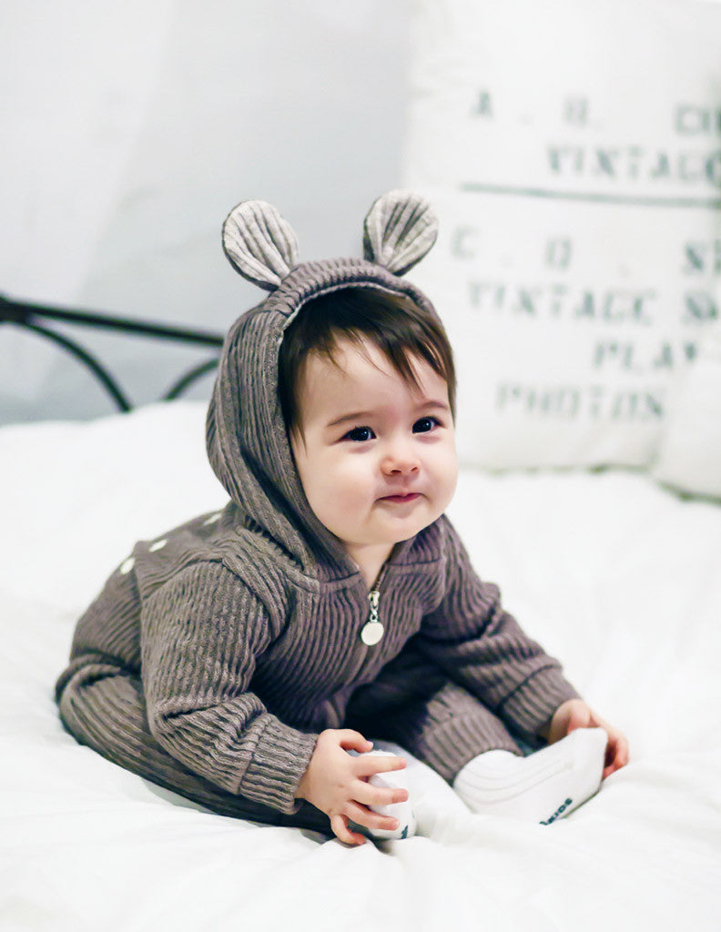 Bambi Winter Hooded Jumpsuit Grey