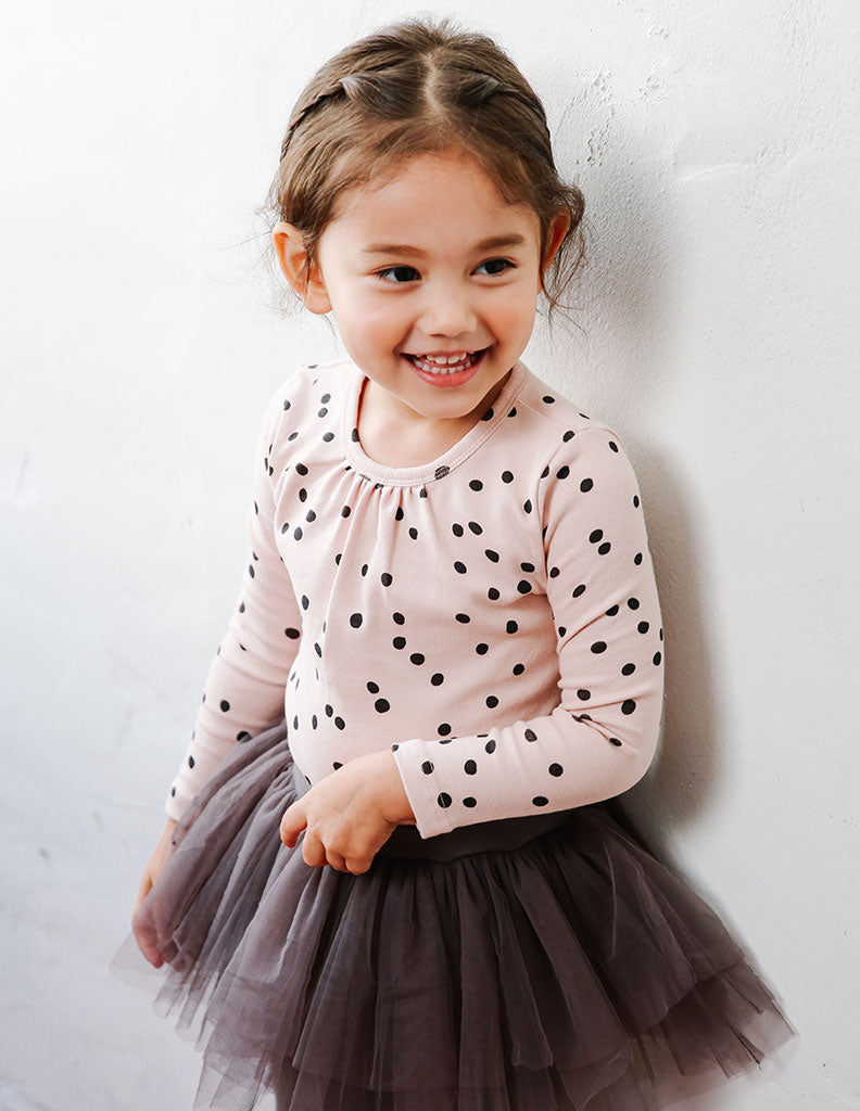 Dotted Blouse Light Beige
