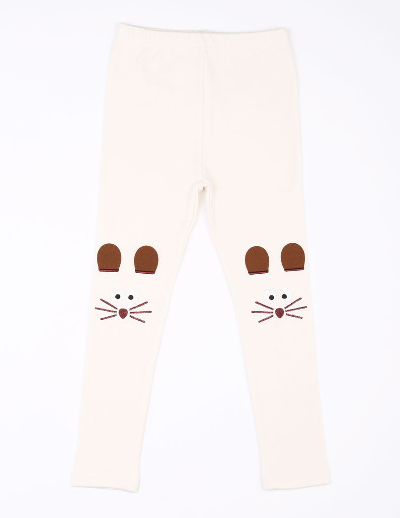 Mouse Leggings Cream