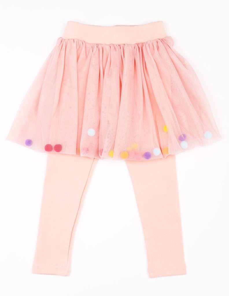 Pom-Pom Tutu Leggings Pink JJ PARK - Main Image