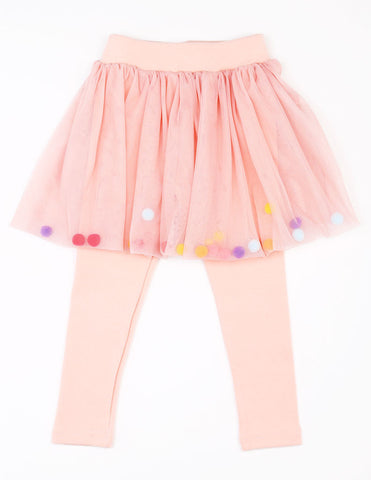 Pom-Pom Tutu Leggings Pink