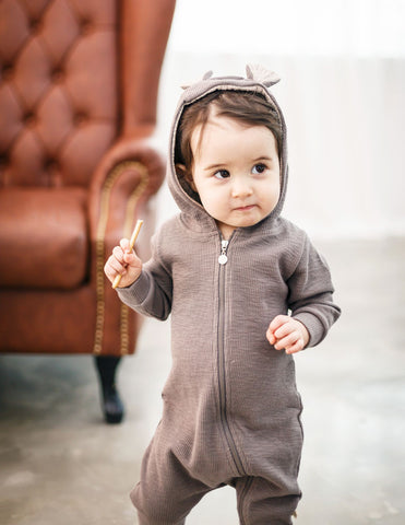 Bambi Hooded Jumpsuit Grey