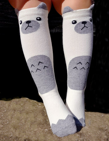 Bear Tummy Knee Socks