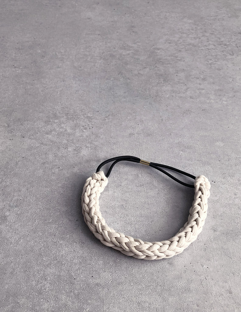 Braided Hairband White