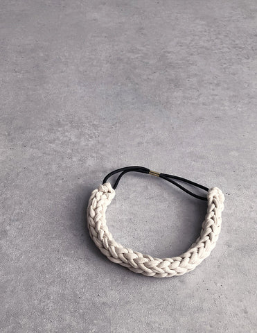 Braided Hairband White