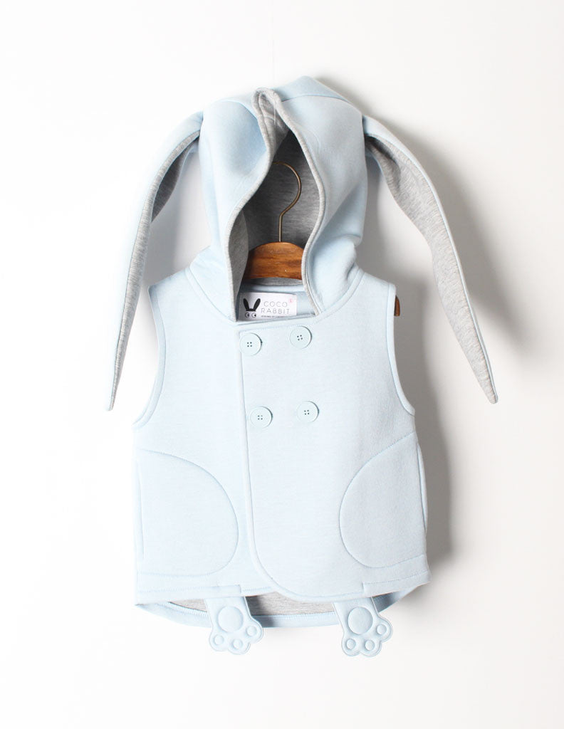 Bunny Sleeveless Jacket Blue