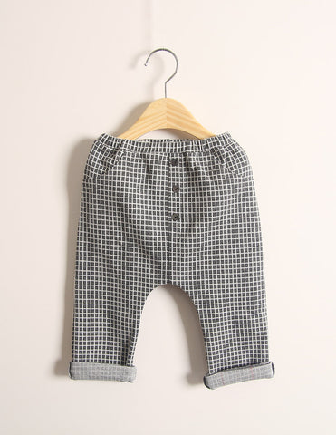 Checked Trousers Charcoal