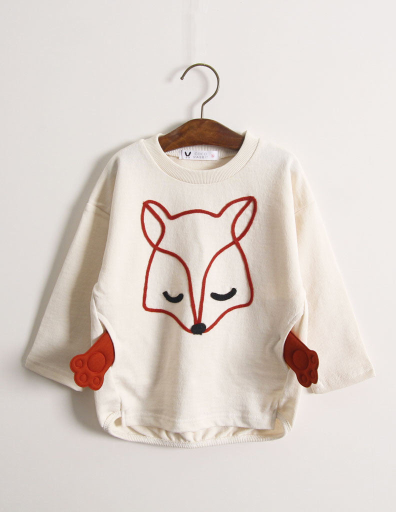 Fox Paw Jumper Cream