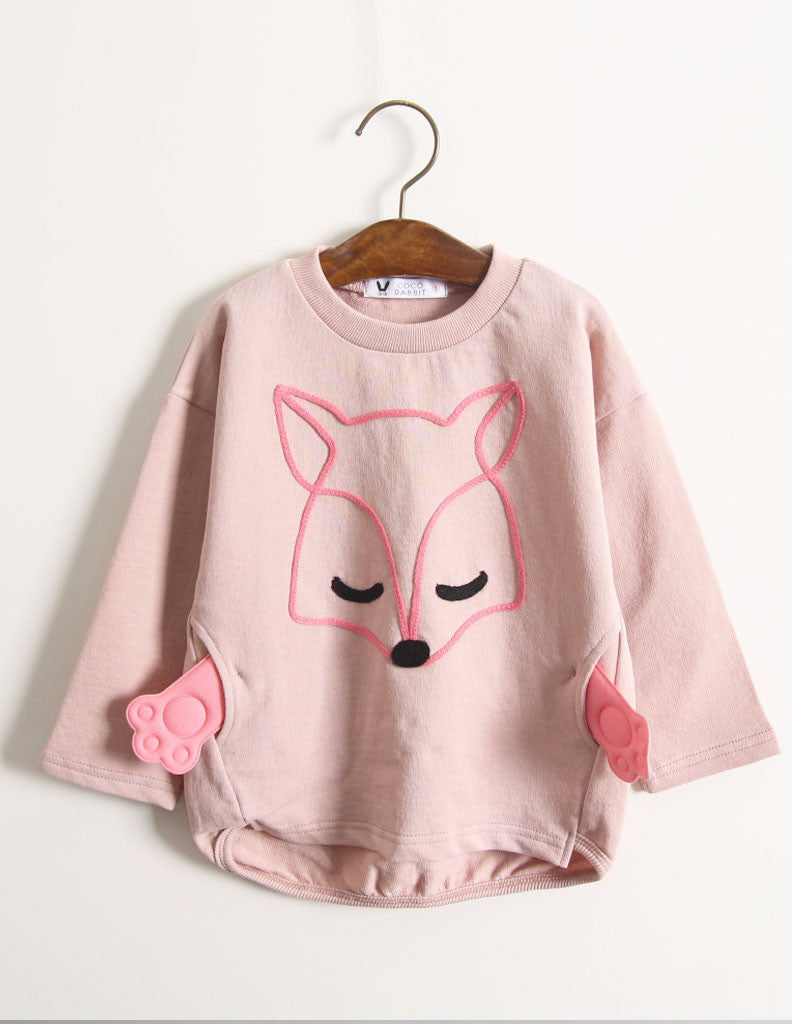 Fox Paw Jumper Pink