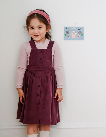 Maxi Suspender Dress Mauve