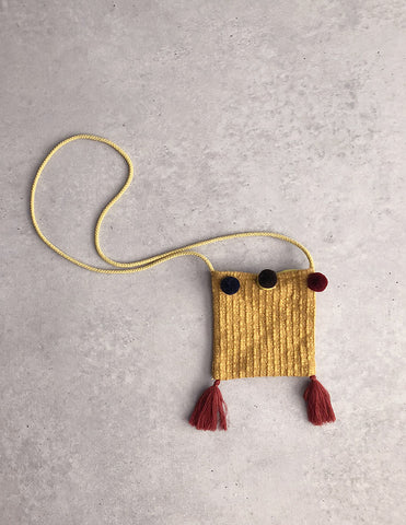 Pom-Pom Handbag Mustard