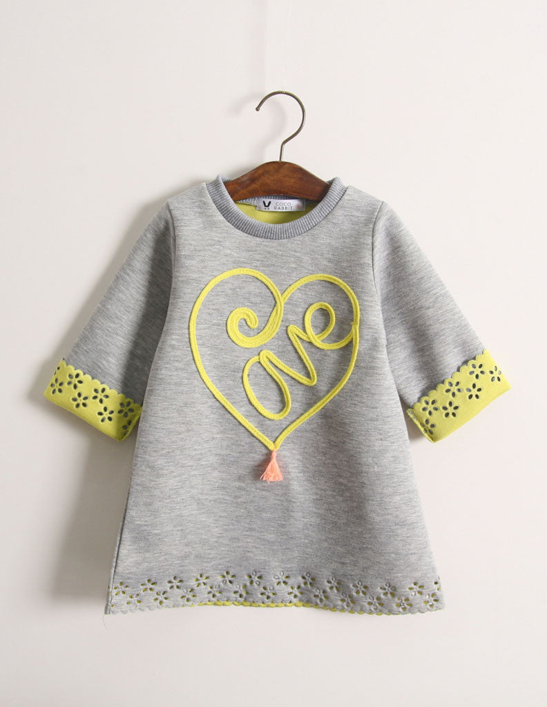 Punched Heart Tunic Grey