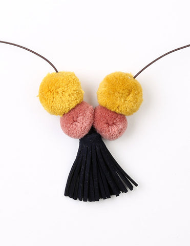 Pom-Pom Tassel Necklace