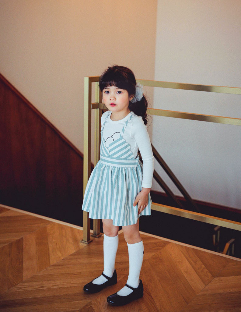 blue striped skater dress Blue and White Striped Dress - Cotton Dress - Skater Mini Dress