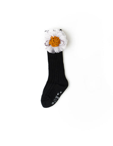 Sunflower Knee Socks Black