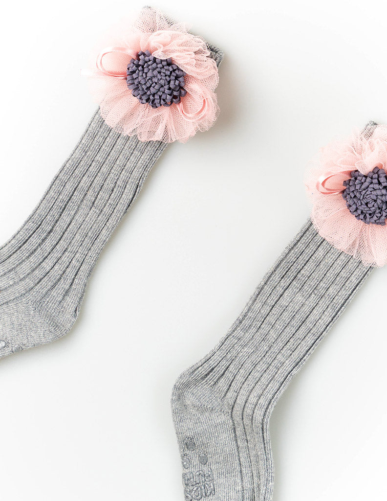 Sunflower Knee Socks Grey
